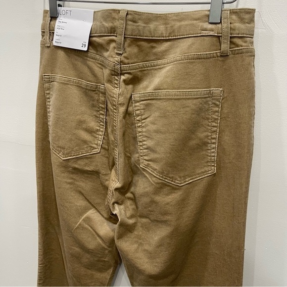Loft The Skinny High Rise Corduroy Pants Size 29 in Tan - Picture 7 of 12